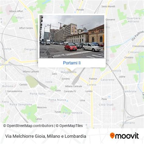 Mappa di Via Melchiorre Gioia a Milano .